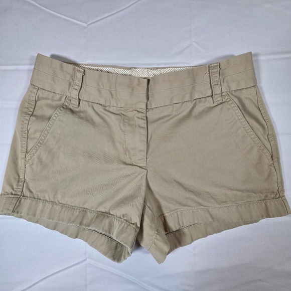 J.CREW Pants - J.Crew Weathered Chino Shorts Khaki Classic Twill 100% Cotton Tan Women 0